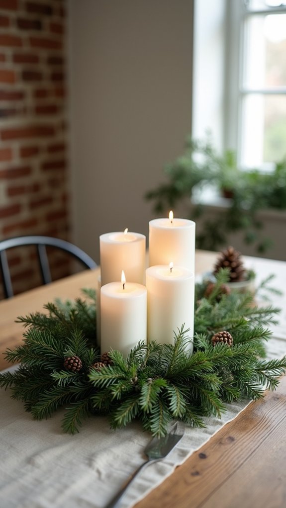 elegant minimalist wreath centerpiece