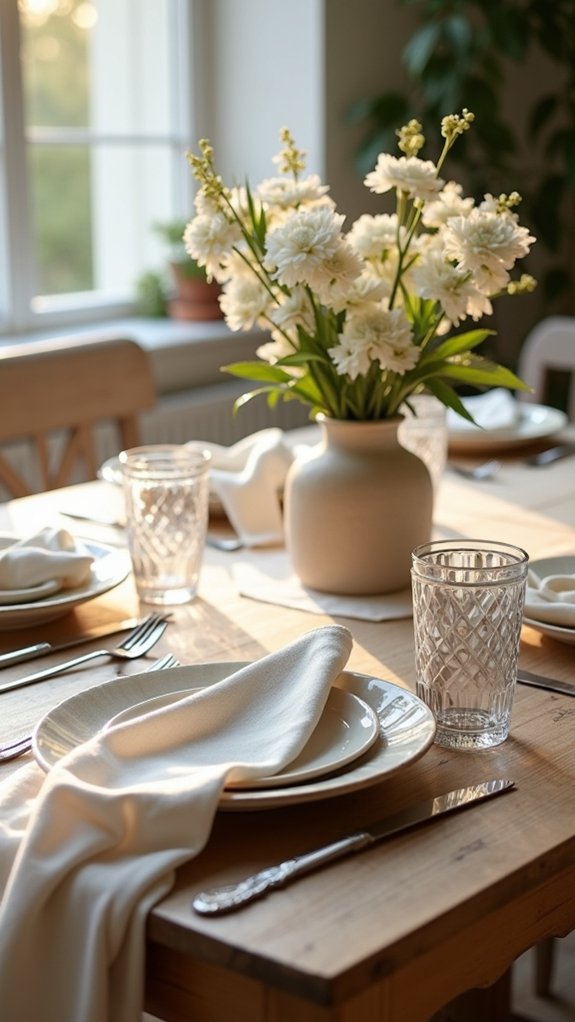 elegant monochromatic linen schemes