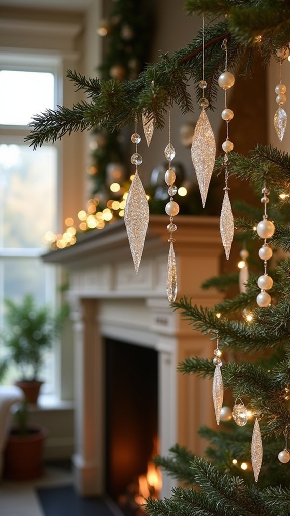 elegant pearl crystal icicles