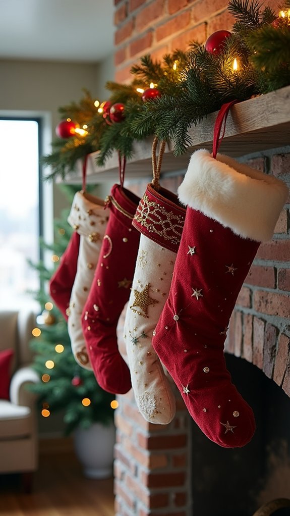 elegant personalized holiday stockings