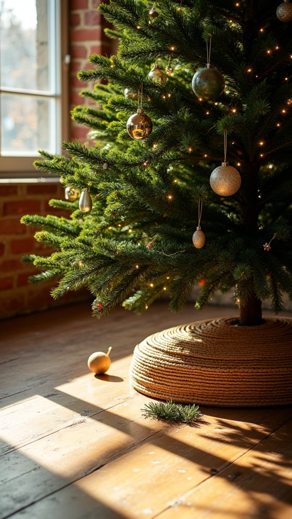 elegant rattan tree decor