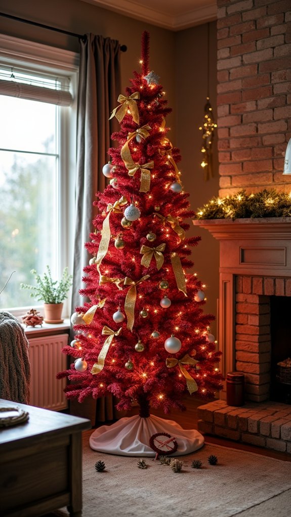 elegant red and gold