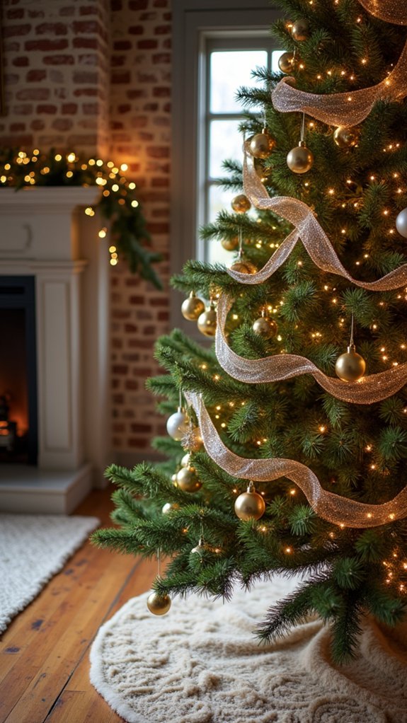 elegant shimmery metallic ribbon