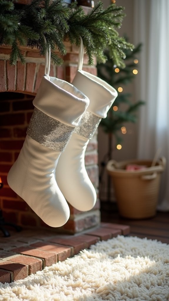 elegant silver accented stockings