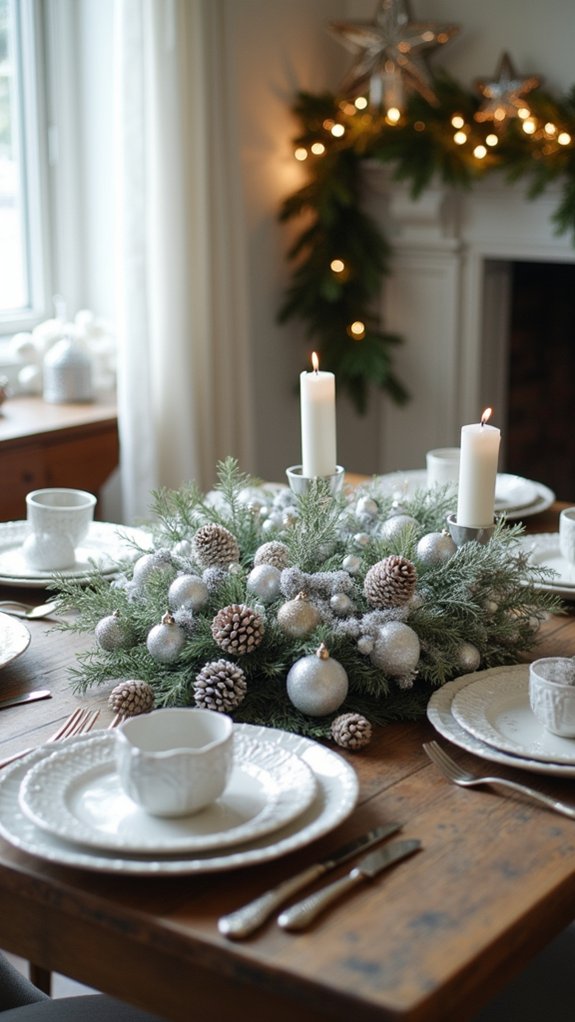 elegant silver and white