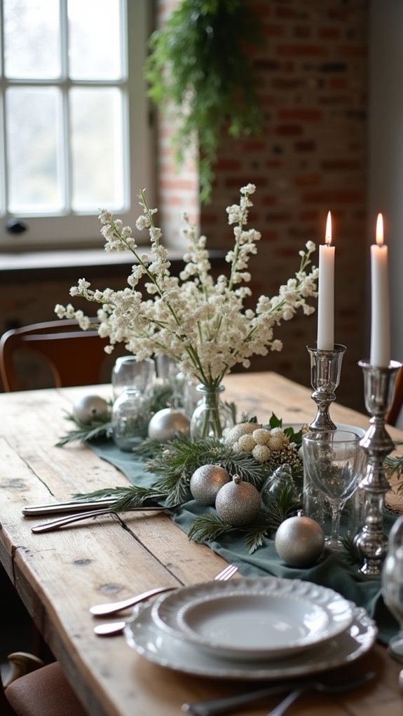 elegant silver holiday centerpieces