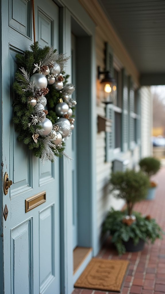 elegant silver holiday wreaths