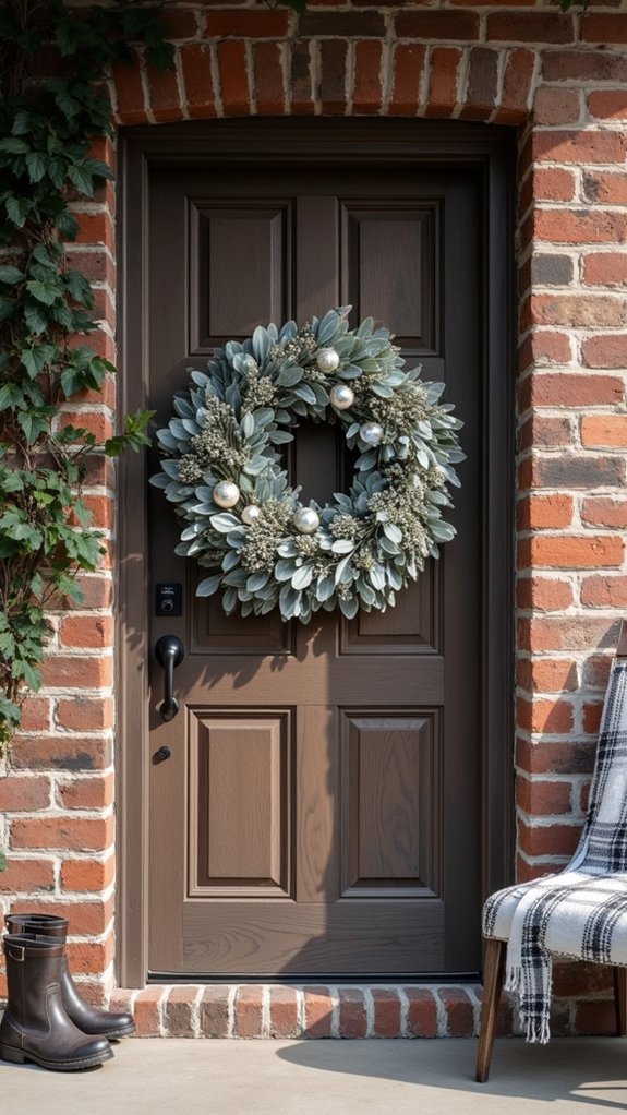elegant snowy eucalyptus wreath