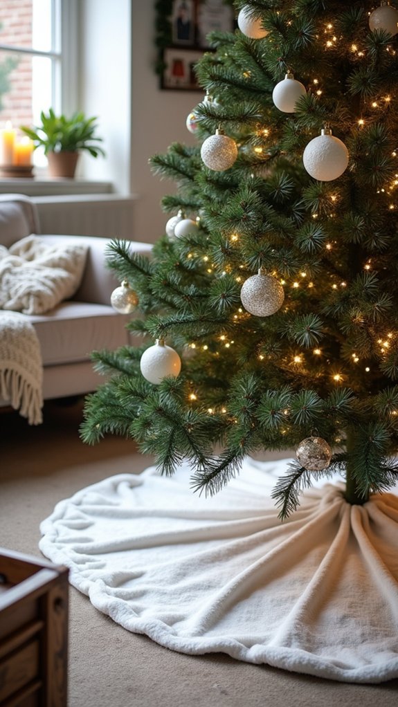 elegant snowy tree decor