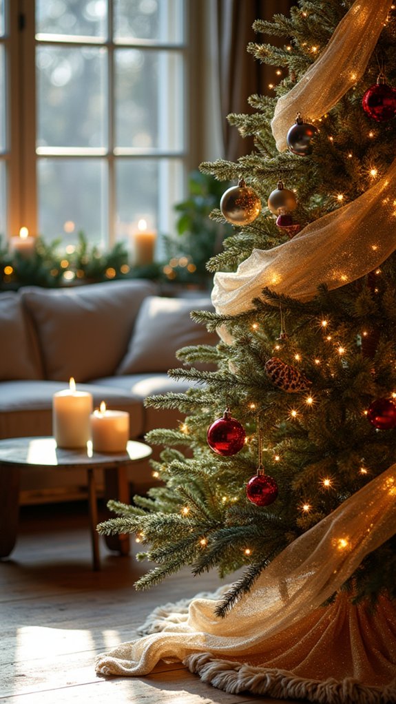 elegant sparkling tree wraps