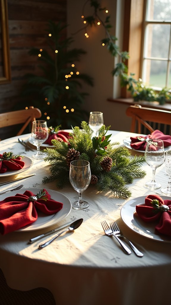 elegant traditional holiday linens