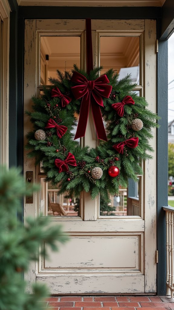 elegant velvet ribbon wreath