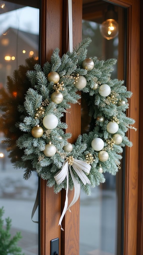 elegant white gold wreath