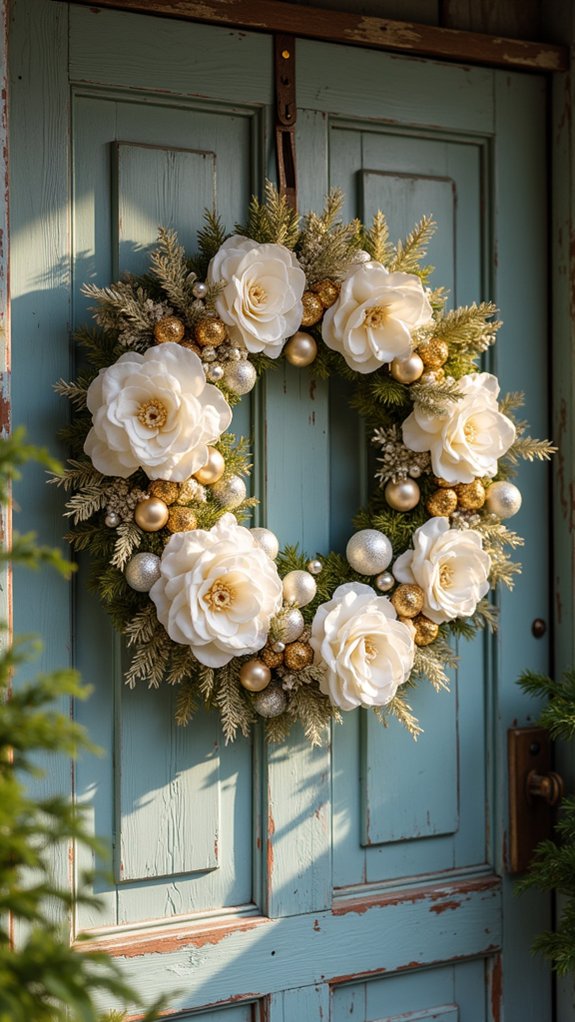 elegant white gold wreath