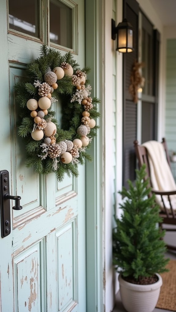 elegant winter bead wreath