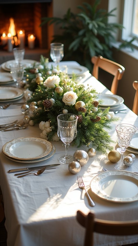 elegant winter table setting