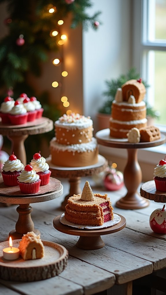 elevate christmas dessert presentation