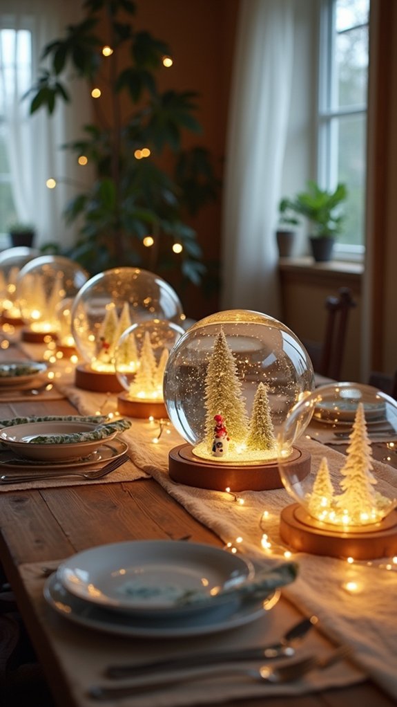 enchanting light up snow globes