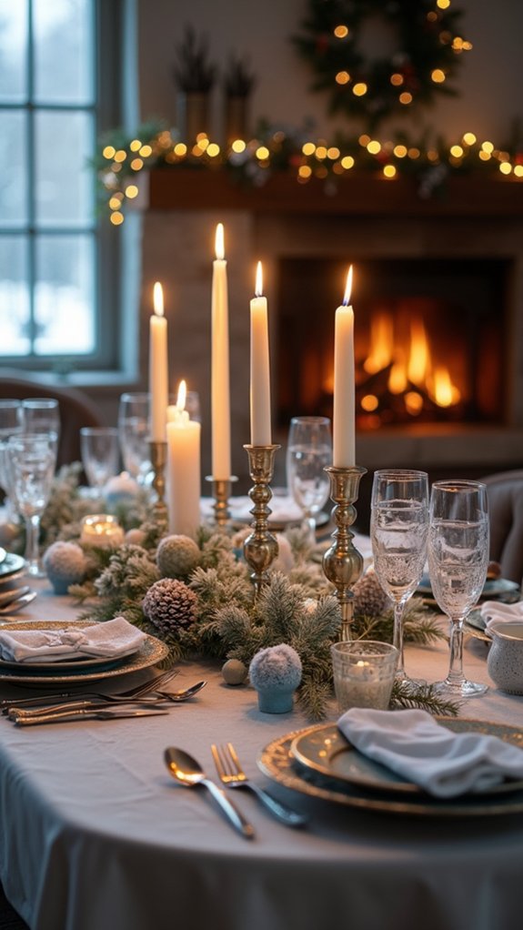 enchanting winter table setting