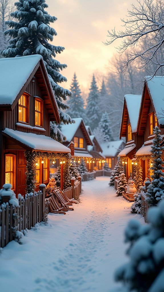 enchanting winter village display