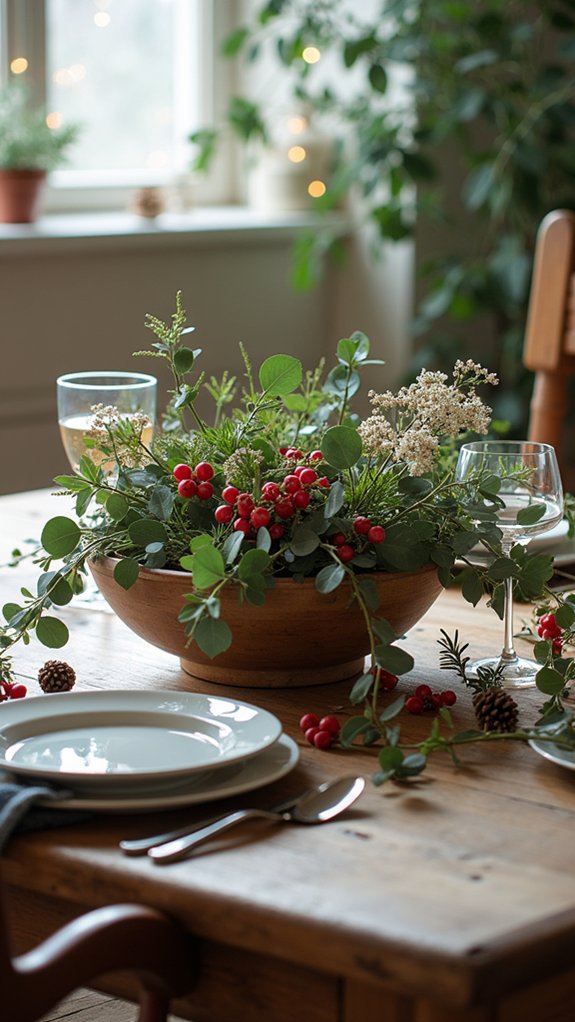eucalyptus berry holiday decor