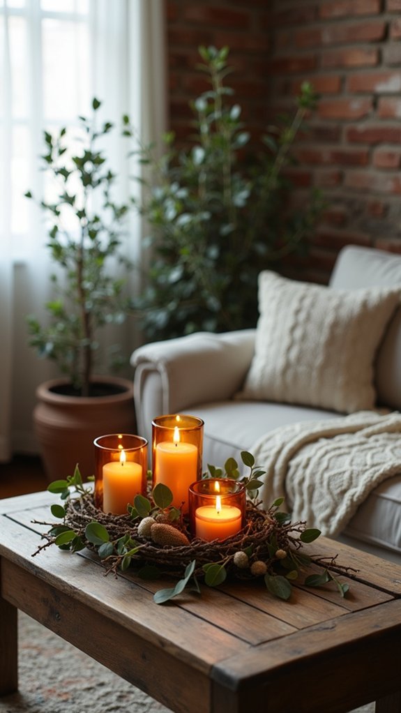 eucalyptus candles enhance ambiance