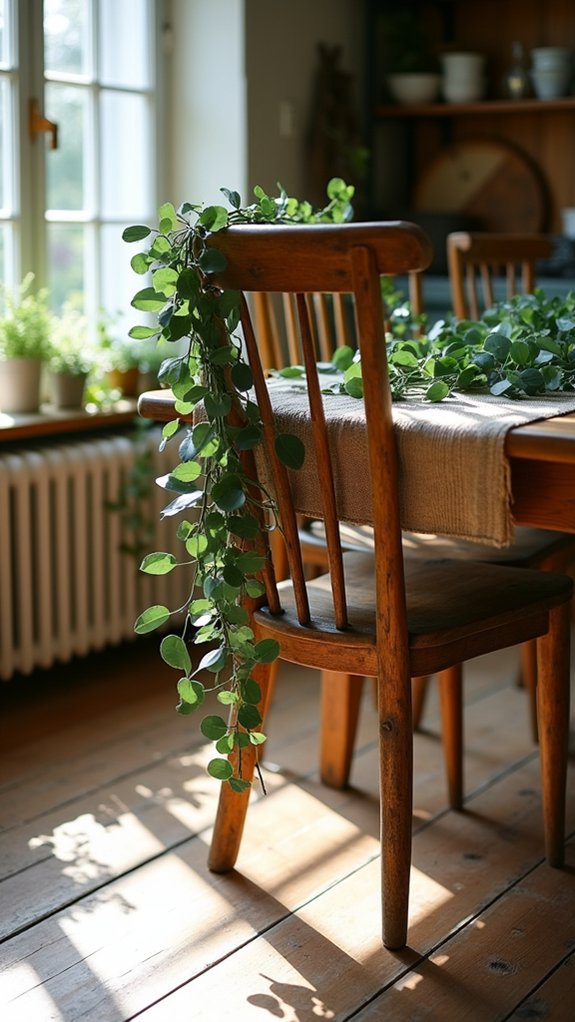 eucalyptus chair back decorations