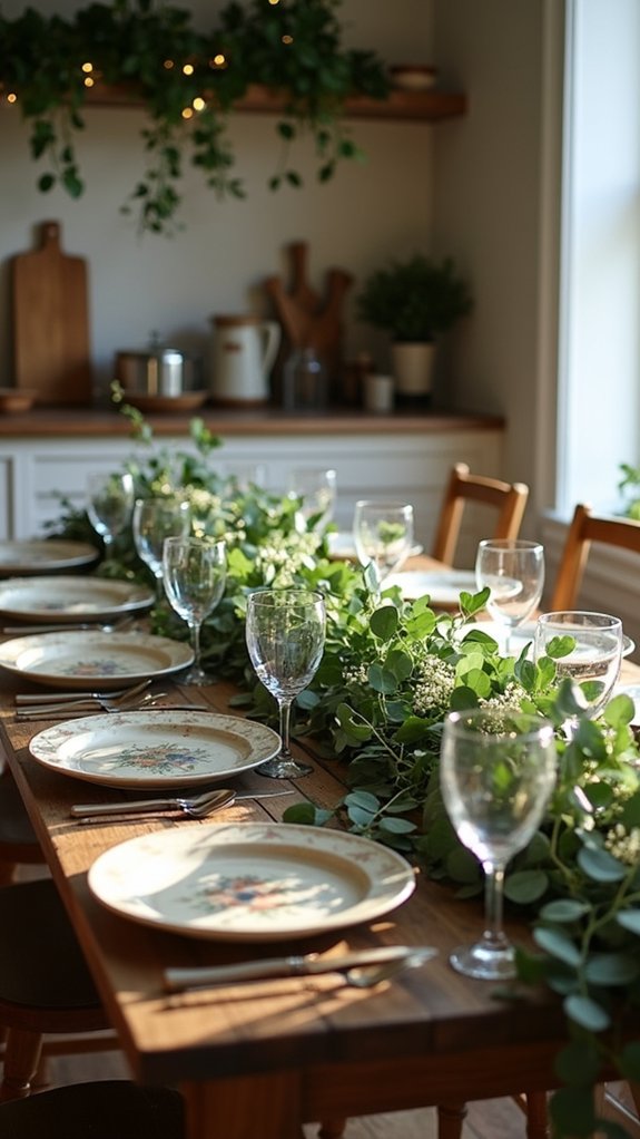 eucalyptus garland adds elegance