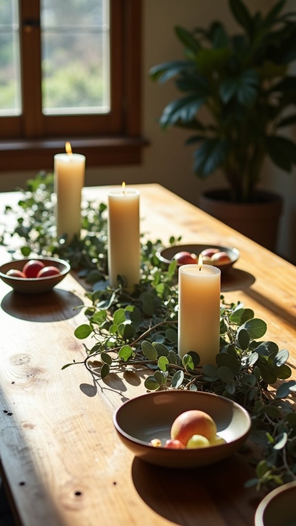 eucalyptus inspired holiday decor
