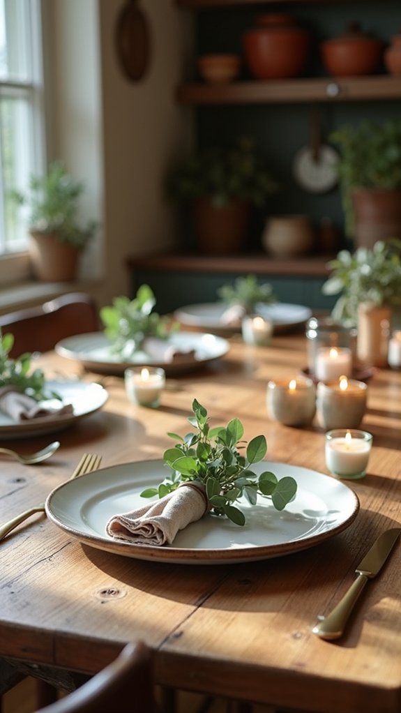eucalyptus napkin rings elegance