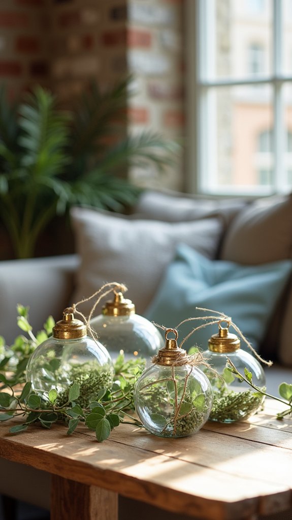 eucalyptus scented glass baubles