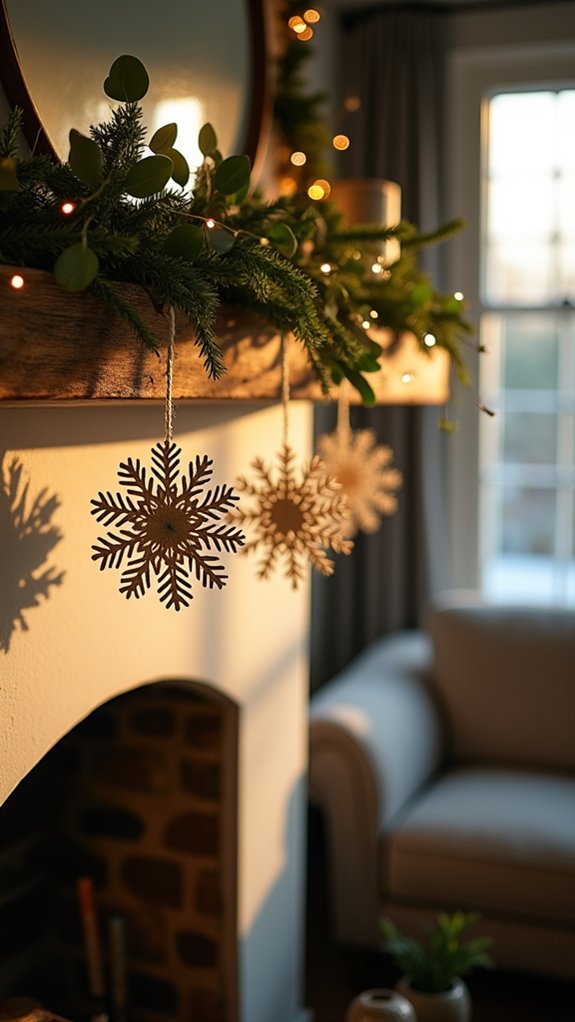 eucalyptus snowflake holiday ornaments