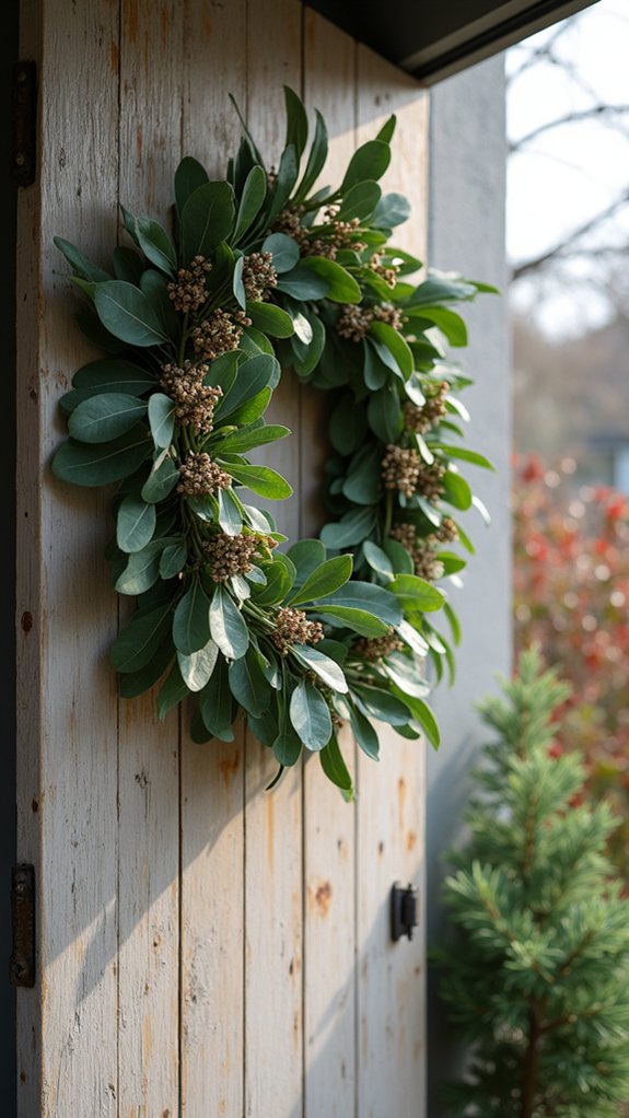 eucalyptus swags enhance decor