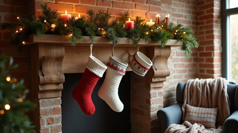 family christmas mantle decor
