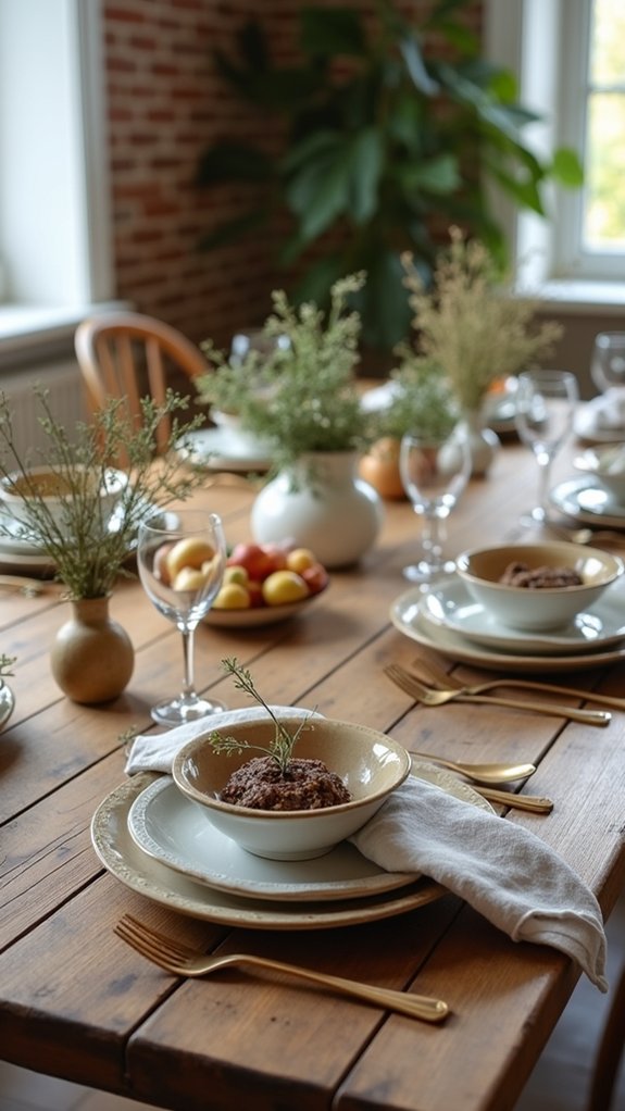 farmhouse chic table setting