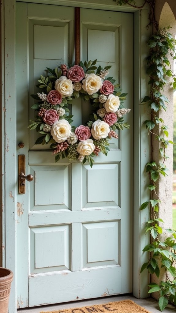 farmhouse felt wreath creation