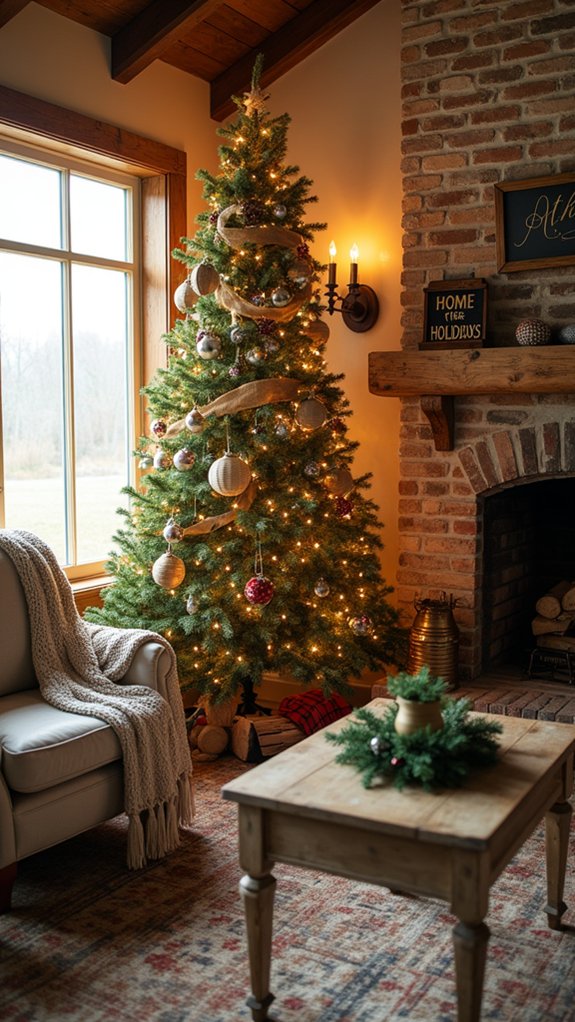 farmhouse tree decorations enhance