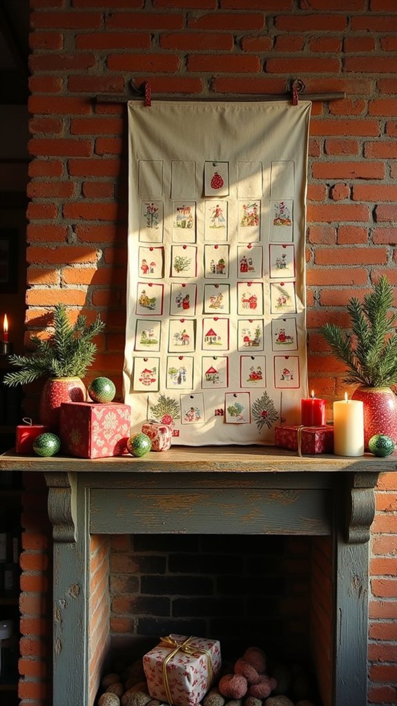 festive advent calendar artwork