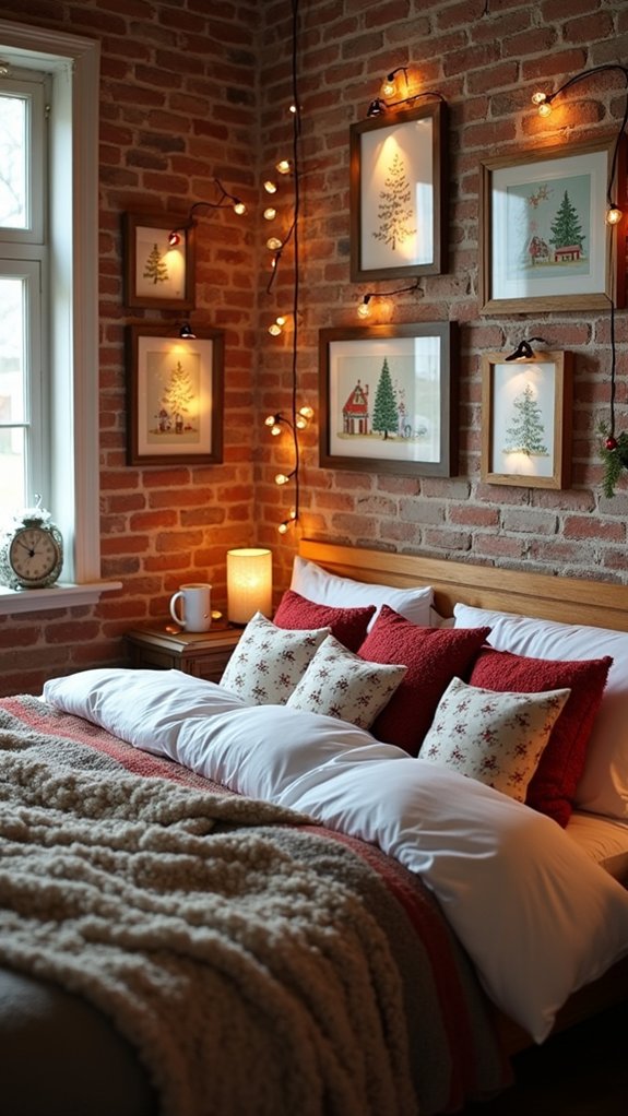 festive bedroom wall art