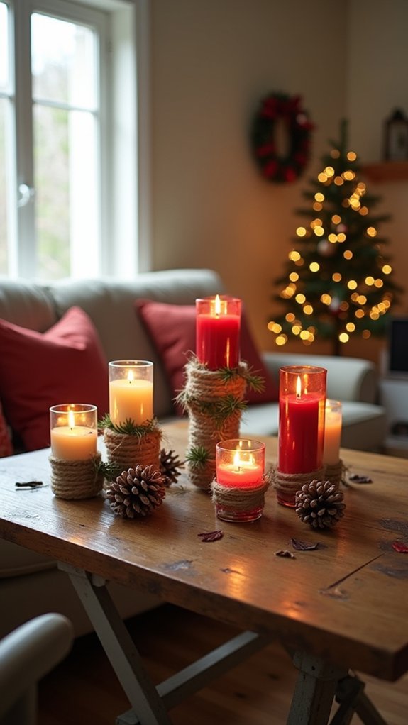 festive candle holder decor