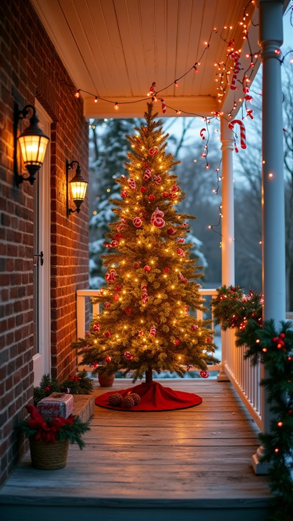 festive candy cane lights
