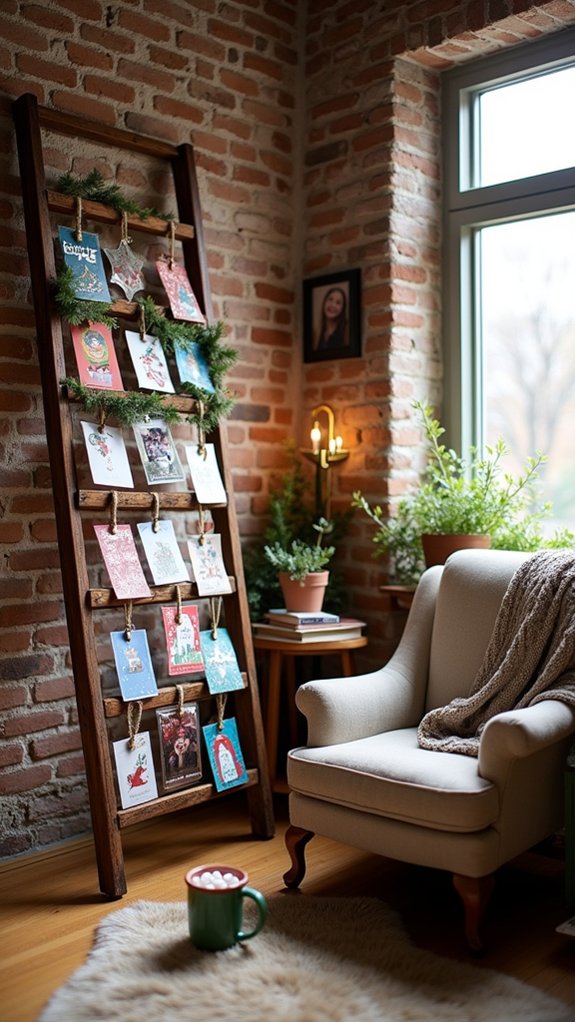 festive card display tree