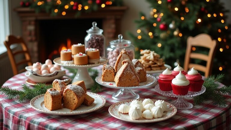 festive christmas dessert decorations