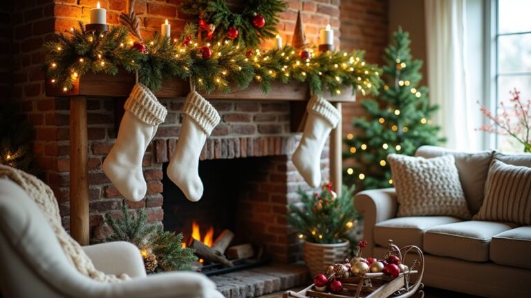 festive christmas mantle decorations