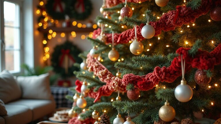 24 Inspiring Christmas Tree Garland Ideas for a Full Festive Look festive christmas tree decor