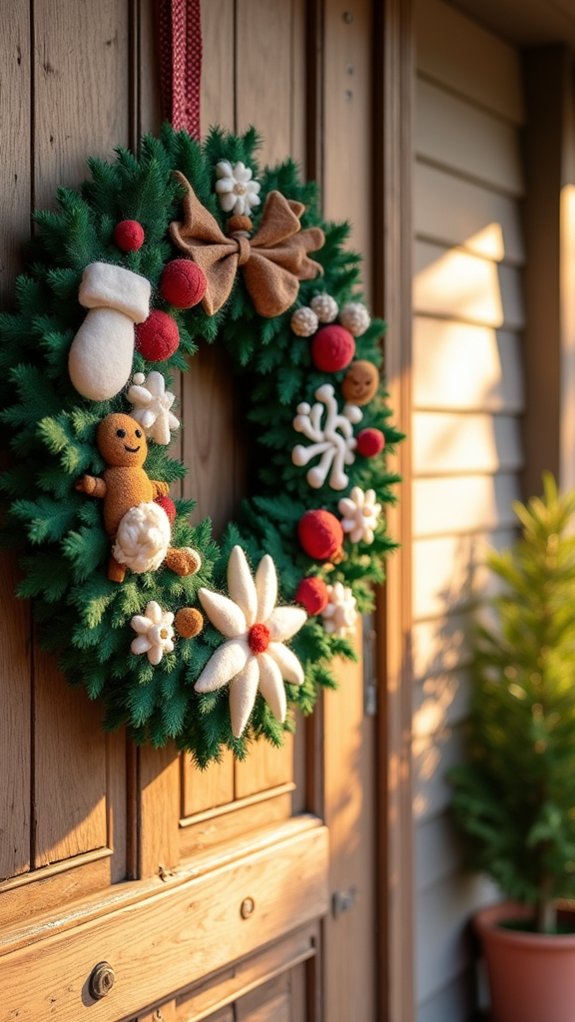 festive colorful holiday wreath