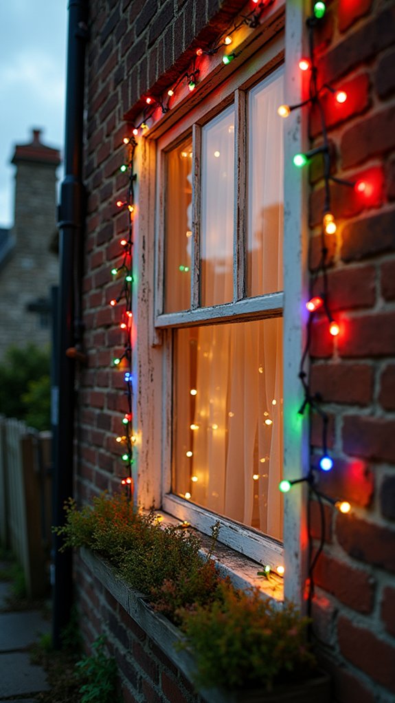 festive colorful lights display