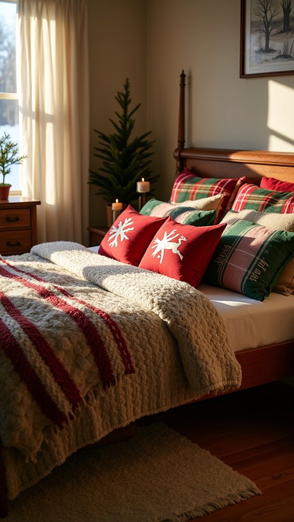 festive cozy cheerful pillows