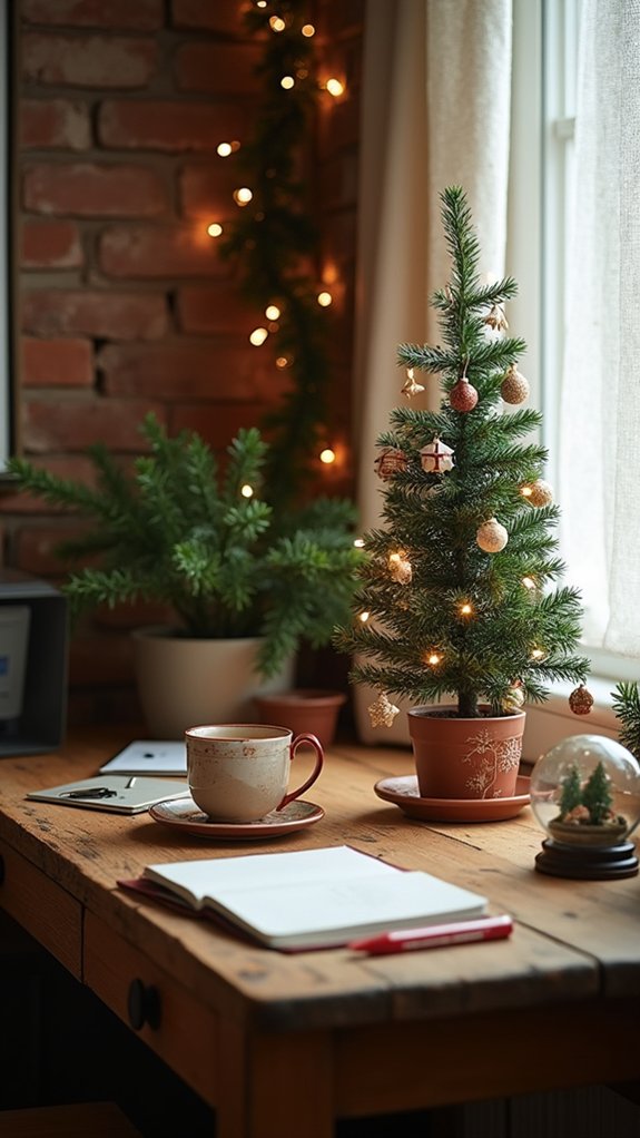 festive desk decoration idea