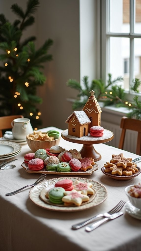 festive dessert centerpiece display